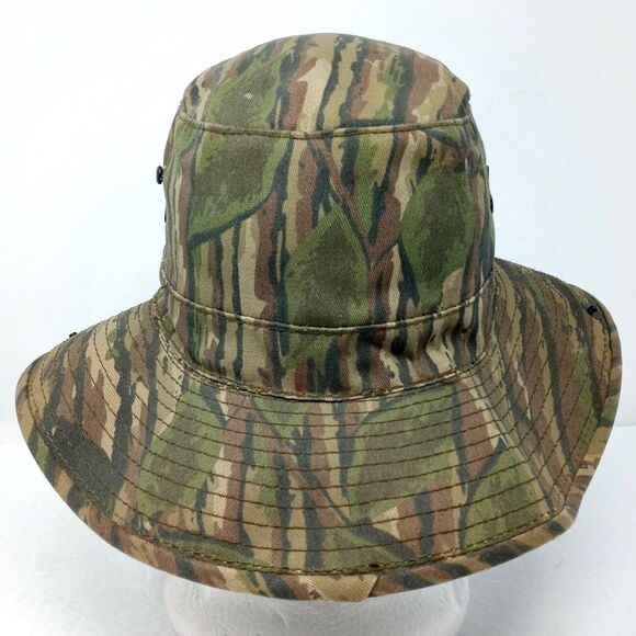 Vintage Realtree Made in USA Camouflage Fishing Hunting Bucket Hat Cap SMALL - Picture 7 of 10